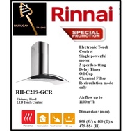 Rinnai RH-C209-GCR Chimney Hood | LED Touch Control| Local Singapore Warranty | Express Free Home Delivery