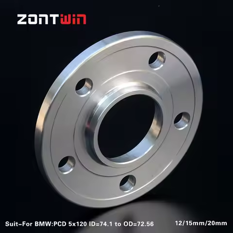2Pieces 12/15/20mm Wheel Spacer Adapters PCD 5x120 CB ID=74.1mm to OD=72.56mm Suit for BMW E39 X5 X6