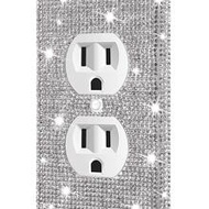 Wall Plate Outlet Covers, Plug Covers For Electrical Outlets, Standard Size 4.50" X 2.76", Silver Rh