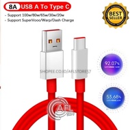 Original data Cable type c 100Watt SuperVOOC 10A Support 30W 33W 65W 67W 80W 100W Cable Usb c Super 