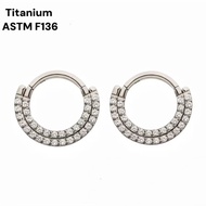 F136 Titanium Double Row Septum Daith Piercing Jewellery 16G 8mm 1 piece