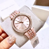 代購 Michael Kors手錶 新品MK手錶 時尚潮流女生腕錶 間膠粉色女錶 薄款休閒百搭石英錶MK4327