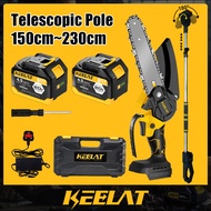 KEELAT KEC004 Cordless Chainsaw Battery 6 inch Chain Saw Tree Cutter Gergaji Elektrik Electric Hand 