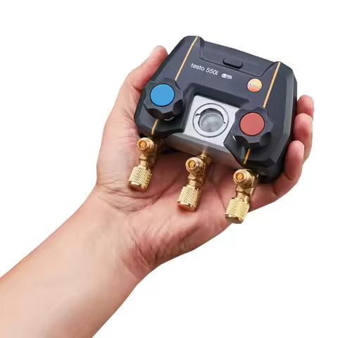 Testo 550i Digital Refrigeration Manifold Gauge Set with 2-Way Valve App-Controlled Pressure Manomet