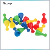 [fixory] 16pcs Plastic Chess Pieces Replacement Set, Spare Chess Draughts for Ludo, Flying Chess, Bo