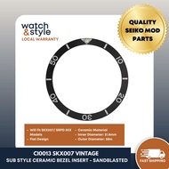 CI0013 SKX007/SRPD Vintage Sub Style Ceramic Bezel Insert - Sandblasted