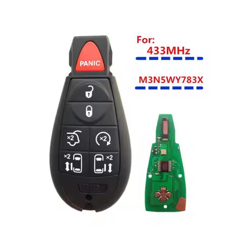 Dudely 7 6 1 Buttons Car Remote Control Key M3N5WY783X IYZ-C01C Fob 433Mhz For Dodge Caravan Chrysle