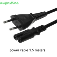 AUGUSTINE EU Extension Cord Lead Wire Power For Monitor 2-Prong Pin 1.5Meter Console Cord Desktop La