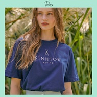 [Tohns] Kinntor Embroidered Cotton Jersey T-shirt  เสื้อยืดคอกลมผู้หญิงปักลาย KINNTOR