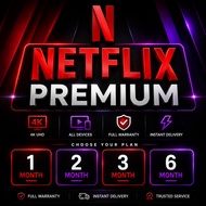 Netflix 4K Shared Account - Premium Plan, 1 Month, 4K UHD, Single Device Access