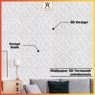 Wallpaper 3D FOAM / Wallpaper Dinding 3D Motif Foam Batik Bunga More