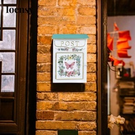[Ioensy] Wall-mounted Mailbox, Vintage Style, Charm, Large Mailbox, Mailbox for Garden, Entryway, Fr