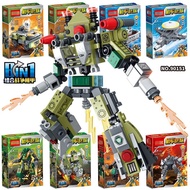 Super Robot Team Blocks War Armor War God Robot Assembly Toy Popular Internet Toy for Children Assem