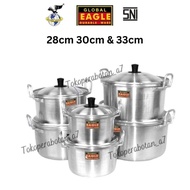 Global Eagle Outer Lid Pan 28cm 30cm 33cm/ Aluminum lid pan/ cooking pan/ boiling pan 2 handle pan c