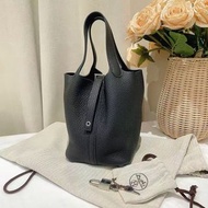 Hermes Picotin 18黑銀U刻