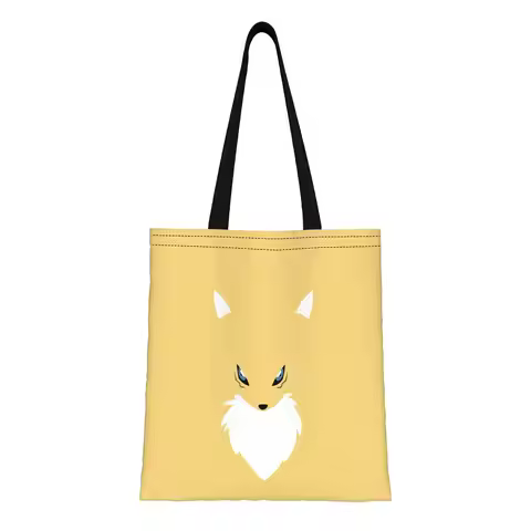 Renamon BANDAI Digimon Canvas Tote Bag Perfect for Travel Women's Top-Handle Bags