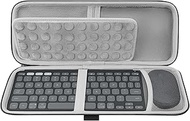 GEEKRIA Keyboard Carrying Case, Hard Shell Protective Travel Bag for Wireless Portable Small Compact