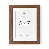 5x7 Picture Frame, Solid Oak Wood 5 x 7 Photo Frame with Mat to 4x6(Openning Size is 3.5x5.5), 7x5 P