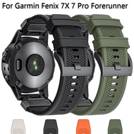 22mm 26mm Silicone Strap for Garmin Watch Fenix 7X 7 Pro Solar/6X 6 Sapphire 5 5X Plus 3 3HR/Epix Qu