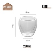 e99store Drink Glass Cup Glass Coffee Cup Water Glass Coffee Cups Beer Glass DrinkWare Double Glass