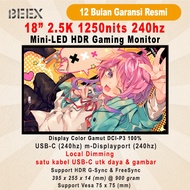 Portable Monitor BeeX Mini-LED 2.5K 1600P 1250nits 155hz 240hz 100% DCI-P3 Type C HDMI Displayport