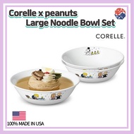 Corelle x Peanuts Large Noodle Bowl Set/Corelle USA/Snoopy Plate /Salad Bowl/Ramen Bowl/Snoopy the H