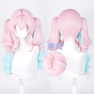 ice Honkai: Star Rail Hyacine Cosplay Wig 48cm Long Ponytails Heat Resistant Synthetic Hair