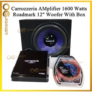 Carrozzerria Roadmark Amplifier Woofer Set With Woofer Box 2 Channel Amp And 12" Woofer