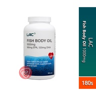 LAC Fish Body Oil 1000mg Softgel 180s (180mg EPA, 120mg DHA)