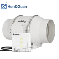 Hon&guan HF-PZZE Series Diagonal flow pressurized duct fan electric fan for home office hotels