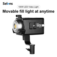 Selens Studio Light 100W LED Photography Fill Light Studio Video Light 5600K Dimmable Bowens Mount C