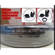 2.5MM X 2C  PIN PVC INSULATED PVC TWIN FLAT CABLE PIN WIRE CABLE