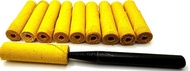 Pro-Graad 50 Pack 3/8x1-1/2x1/8 Yellow Treated Cloth Buffing & Polishing Cartridge Rolls, Ideal for