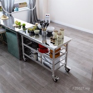 With Guardrail cs Kitchen Stainless Steel Table with Fence Workbench Operating Table Lotus Table Kit