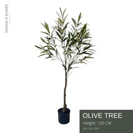 Olive Tree - Height 127 cm ต้นมะกอก ความสูง 127 ซม.ต้นไม้ปลอมเกรดพรีเมี่ยมเพื่อการตกแต่ง ต้นไม้ประดิ