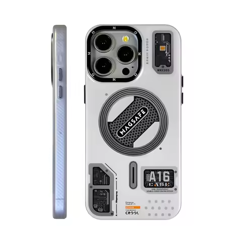 Magnetic Circuit Board Phone Case For iPhone 12 13 14 15 16 Pro Max For Magsafe Wireless Charge Fros