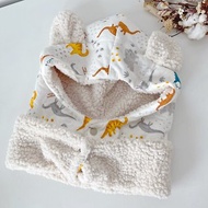 侏儸紀恐龍世界 雲朵般柔軟的韓國針織棉 手工保暖熊帽 嬰兒帽