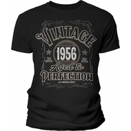 Men's cotton T-shirt 70th Birthday Gift for Men - Vintage Barbed 1956 Aged to Perfection - 70th Birt