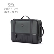 Charles Berkeley GRIFFIN Nylon &amp; Leather Men's Briefcase Laptop Bag Business Document Bag (KP-19061)