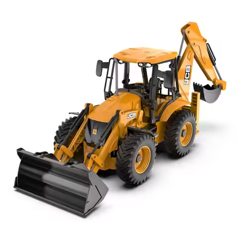 Double E E589 1/20 2.4G 11CH Remote Control RC Excavator Backhoe Loader Light Sound Construction Tru