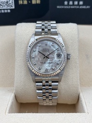 [SOLD OUT]二手 USED  ROLEX 勞力士 DATEJUST 78274 貝母面鑽石字 2001年2月 保養證