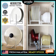 PRADO Malaysia Nordic Style Kitchen Space Saving Dish Plate Stand Display Anti-Rust Steel Rack Cabin