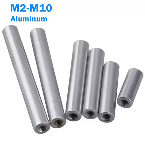 Aluminum Round Threaded Sleeve Standoff Spacers M2 M3 M4 M5 M6 M8 M10 Long Nuts Connector for RC Mod