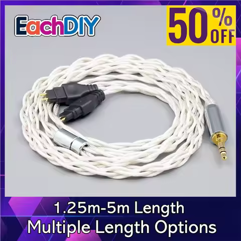 Graphene 7N OCC Silver Plated Coaxial Earphone Cable For Sennheiser HD580 HD600 HD650 HDxxx HD660S H