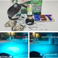RTD 6-sided led headlight 100%Original ice blue/biru h6 h4 hs1 3500 lm ac dc