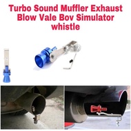 Universal Blue Car motorcycle motor Turbo Sound Muffler Exhaust Pipe Blow Vale Simulator Whistle