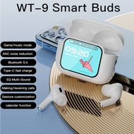 WT-9 Bluetooth 5.4 Touch Screen Wireless Earphones Rechargeable Stereo HD Audio Earphones Intelligen