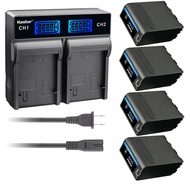 Kastar 4 Pack Battery NP-F990 PRO and LCD Dual Rapid Charger for Sony DCR-TR7 DCR-TR7000 DCR-TR7100 