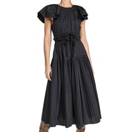 US 2,4,6,8: UJ Flutter Sleeves Cotton Midi Dress (TD)