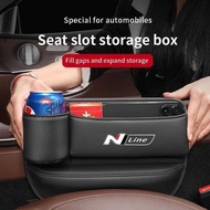 Car Seat Gap Crev Storage Box For Hyundai Sonata Elantra Tucson N Line Veloster Kona i30 Leather Aut